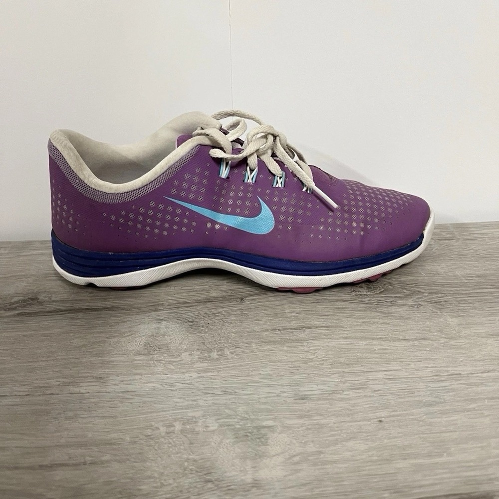 Nike Lunar Empress Golf Shoes Womens 8.5 Purple Blue Spikeless 628537-500